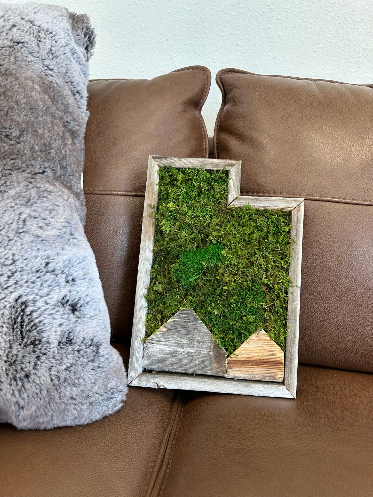 Utah Mountain Preserved Moss Wall Art